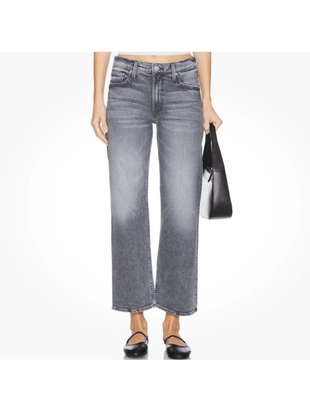 Mother Superior The Bookie Ankle in Let's Ride Gray Wash Jeans Womens Size 28